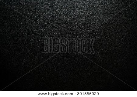 Genuine Black Fullgrain Leather Background