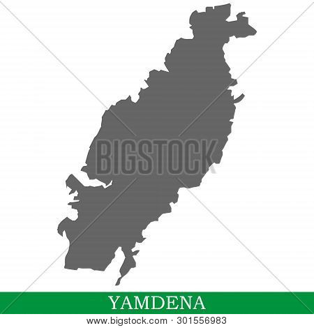 High Quality Map Of Yamdena Is The Island Of Indonesia