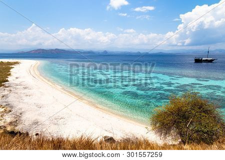 Crystal Clear Water In Sabolon Besar Island In The Protected Area Of Komodo National Park, Lubuan Ba