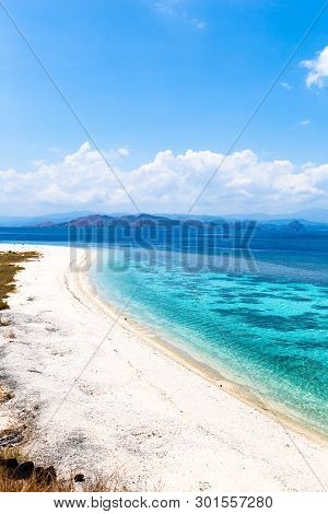 Crystal Clear Water In Sabolon Besar Island In The Protected Area Of Komodo National Park, Lubuan Ba