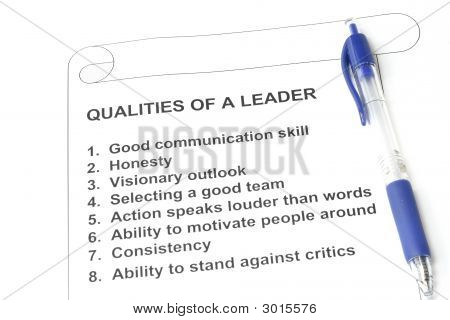 Qualities Of A Leader