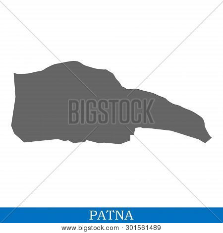 High Quality Map Of Patna Is A City Of India, With Borders Of Districts