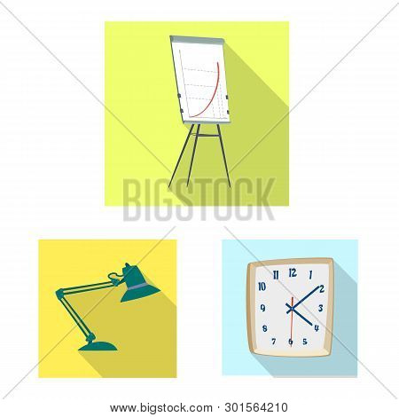 Vector Design Of Furniture And Work Logo. Collection Of Furniture And Home Vector Icon For Stock.