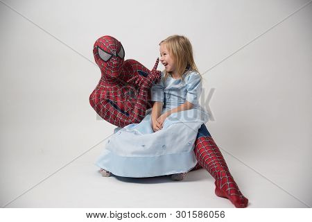 Israel, Tel Aviv 30. 4. 2019: Super Hero Spiderman In Shop. Spider-man Is A Fictional Superhero