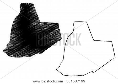 Ouargla Province (provinces Of Algeria, Peoples Democratic Republic Of Algeria) Map Vector Illustrat