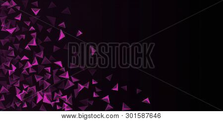 Abstract Composition Of  Triangle. Modern Geometric Background.  3d Vector Illustration . Mangent  T