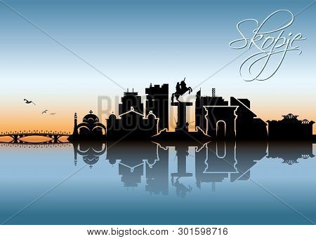 Skopje Skyline - Republic Of Macedonia - Vector Illustration - Vector