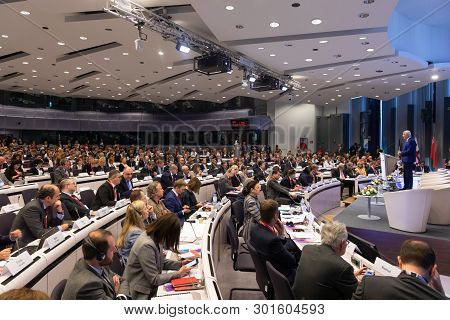 Brussels, Belgium - May 14, 2019: Eap Eastern Partnership. Meeting Of Eu Leaders At The Eu Headquart