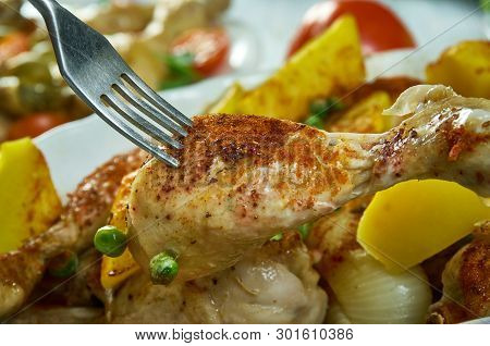 Italian-american Chicken Vesuvio