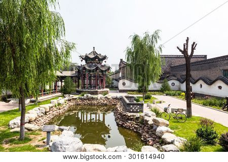 Aug 2013, Pingyao, Shanxi Province, China: A Public Garden Inside Of Pingyao Ancient City. Pingyao I