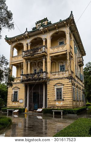 July 2017, Kaiping, China. Panwenlou Kaiping Diaolou In Li Garden Complex, Near Guangzhou. Diaolou A