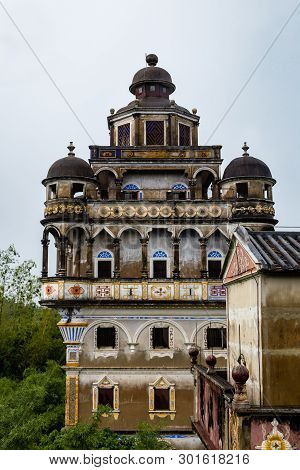 Jul 2017, Kaiping, China. Ruishi Lou In Kaiping Diaolou Jinjiangli Village, Near Guangzhou. Diaolou 