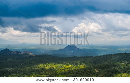 Beautiful Natural Scenery In Kerala Wayanad Green Forest With Mountains In Background Amazing Landsc