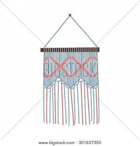 Macrame Wall Decoration, Hand Crafted Ropework Interior Decor