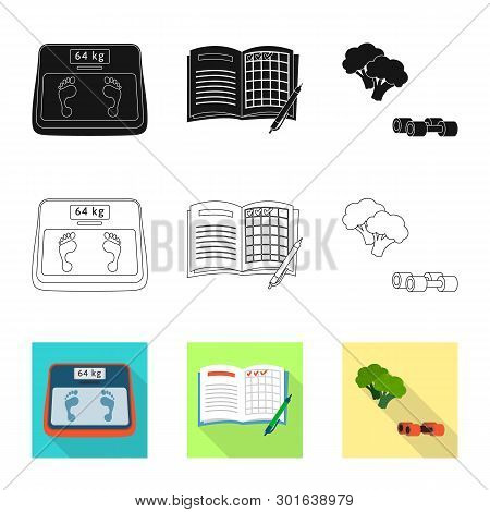 Vector Design Of Diet And Treatment  Icon. Set Of Diet And Medicine Stock Vector Illustration.