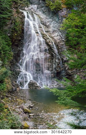 A Waterfall In The Forest Near Kitimat, British Columbia