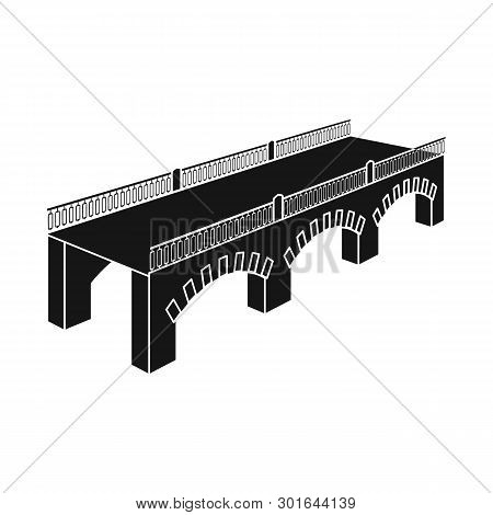 Vector Design Of Bridge And Relocation Symbol. Collection Of Bridge And Column Stock Vector Illustra