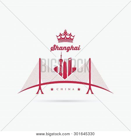 Shanghai Yangtze River Tunnel And Bridge - Vector