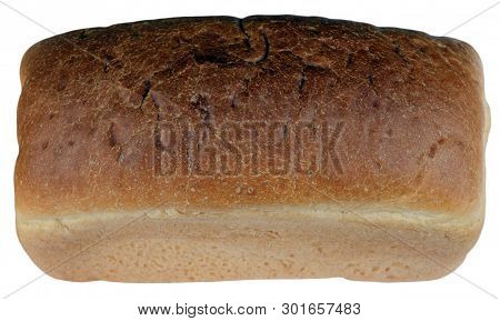 Wheaten Bread On White Background At Dry Sunny Summer Day