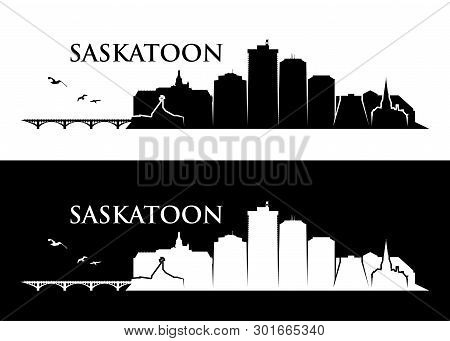 Saskatoon Skyline - Canada - Vector Illustration - Vector