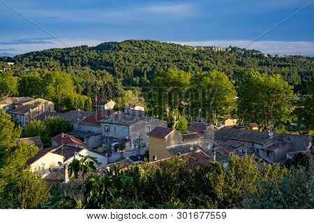 View On Traditional And Medieval Houses In Provence, South Of France, Vacation And Tourist Destinati