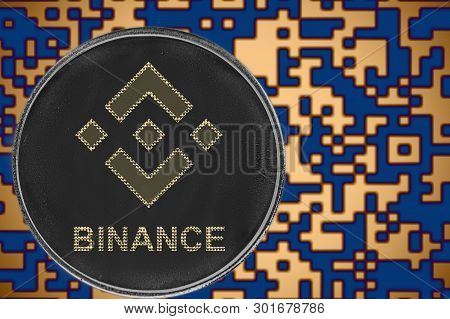 Binance Bnb Coin Cryptocurrency On The Background Of Crypto Code