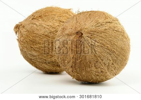 Double Coconut Isolated On White Background (photo Taken At Studio)