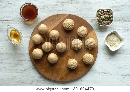 Preparation Of Egyptian Cookies 