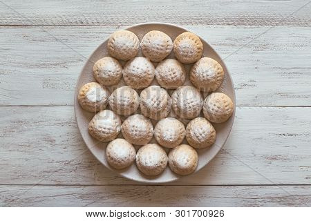 Cookies Of El Fitr Islamic Feast. Ramadan Sweets. Egyptian Cookies 