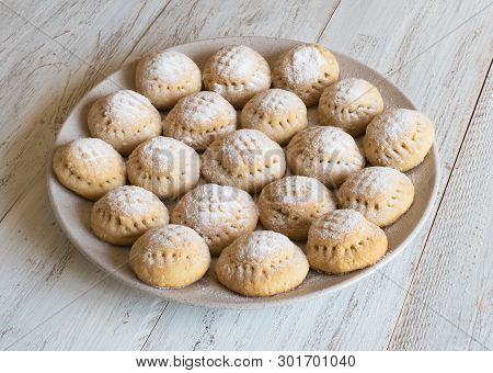 Cookies Of El Fitr Islamic Feast. Ramadan Sweets. Egyptian Cookies 