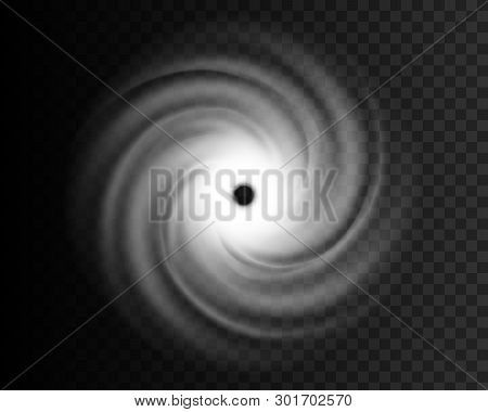Creative Vector Illustration Of Realistic Hurricane Cyclone Wind, Tropical Typhoon Spiral Storm, Spi