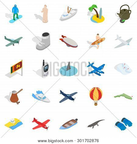 Life Experience Icons Set. Isometric Set Of 25 Life Experience Icons For Web Isolated On White Backg