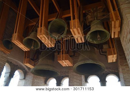 December 26, 2013. Bell Tower Of The Humanity Of Mudejar Architecture Of Aragon In The Church Of San