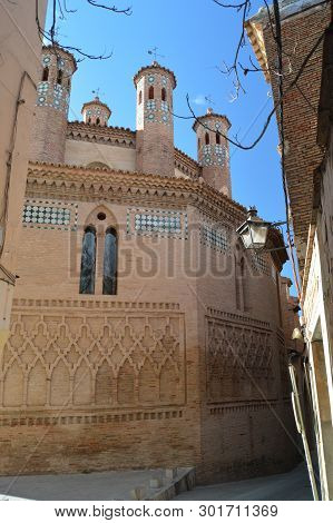 December 26, 2013. Minarets Of The Posterior Facade In The Church Of San Pedro Dating In The Xiv Cen