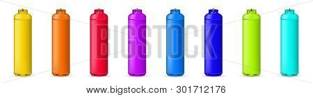 Creative Vector Illustration Of Gas Cylinder, Tank, Balloon, Container Of Propane, Butane, Acetylene