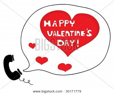 Zadzwonić do powiedzenia szczęśliwy Valentine's Day