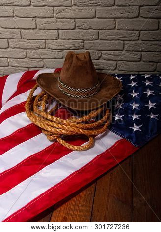Cowboy Usa Flag