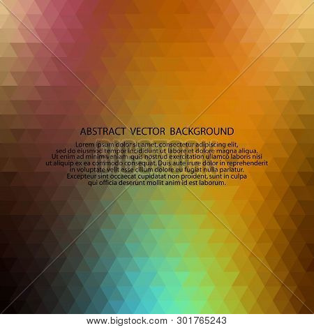 Colored Triangular Background. Layout For Advertising. Eps 10