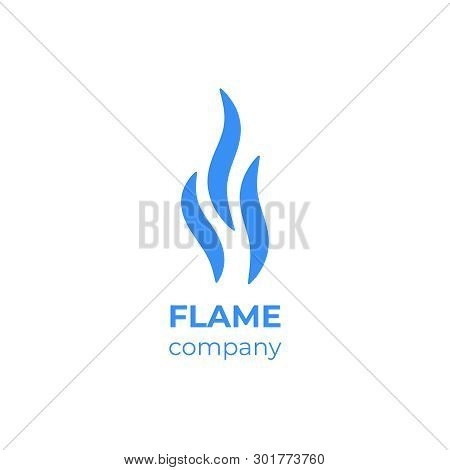 Steam Icon. Flat Smoke And Aroma Evaporation Symbol, Coffee And Tea Smell Blue Pictogram. Vector Odo