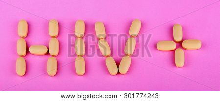 Hiv Therapy Efavirenz On Pink Background At Dry Sunny Summer Day