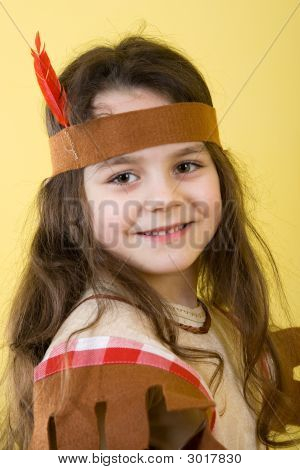Dziewczynka jako Indian.