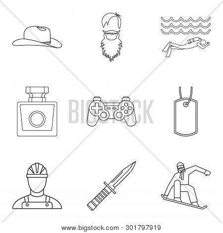 Man Work Icons Set. Simple Set Of 9 Man Work Icons For Web Isolated On White Background