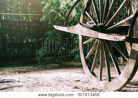 Old And Authentic Black Bullock Car.