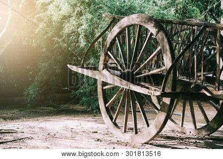 Old And Authentic Black Bullock Car.vintage Concept