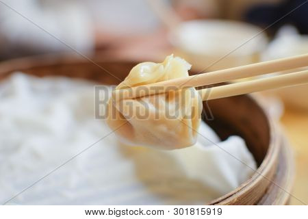Xiaolongbao On Plate Dimsum. Dumpling.