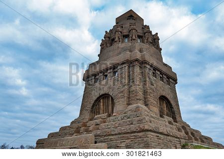 Leipzig, Germany - October 2018: The Monument To The Battle Of The Nations, Memorial Of The Defeat O