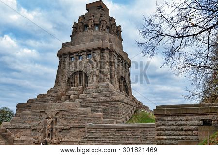 Leipzig, Germany - October 2018: The Monument To The Battle Of The Nations, Memorial Of The Defeat O
