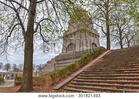 Leipzig, Germany - October 2018: The Monument To The Battle Of The Nations, Memorial Of The Defeat O