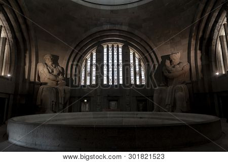 Leipzig, Germany - October 2018: Interior Of The Monument To The Battle Of The Nations, Memorial Of