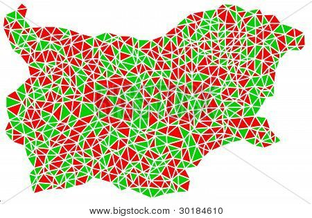 Kort over Bulgarien (Europa)